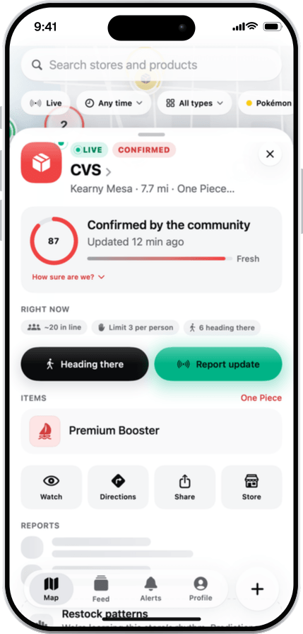 Drop detail screen