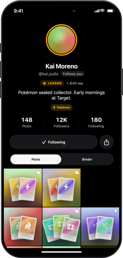 Profile screen
